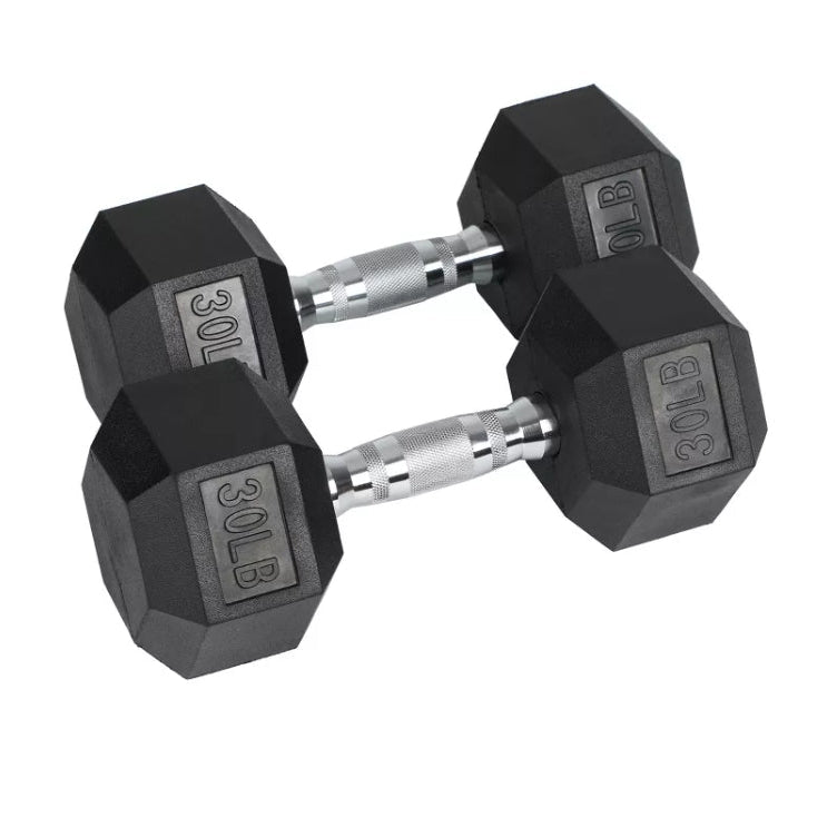 30lbs. HolaHatha Iron Hexagonal Cast Home Exercise Dumbbell