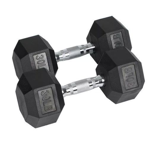 30lbs. HolaHatha Iron Hexagonal Cast Home Exercise Dumbbell