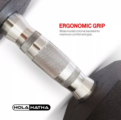 30lbs. HolaHatha Iron Hexagonal Cast Home Exercise Dumbbell