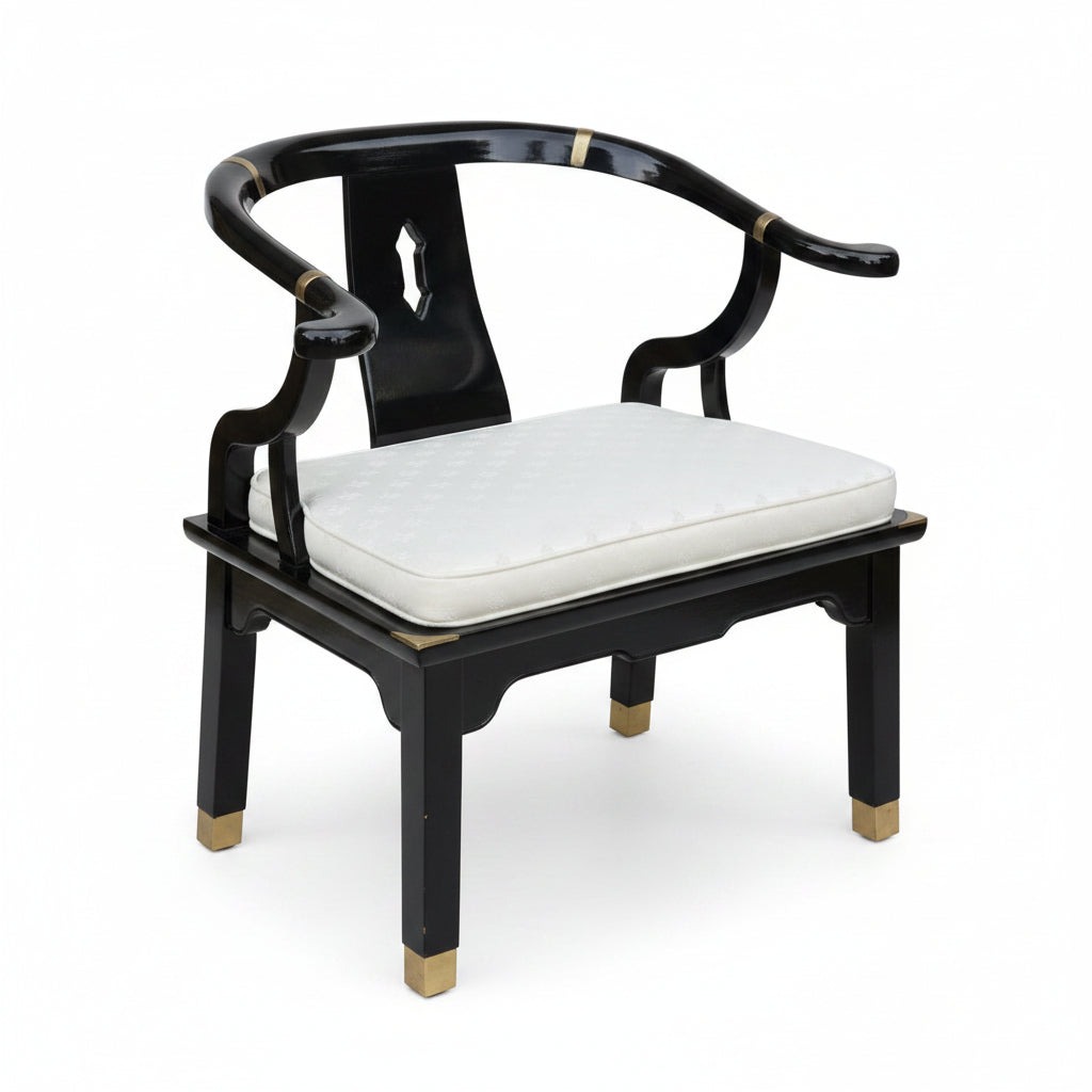 James Mont Style Chinoiserie Ming Horseshoe Chair