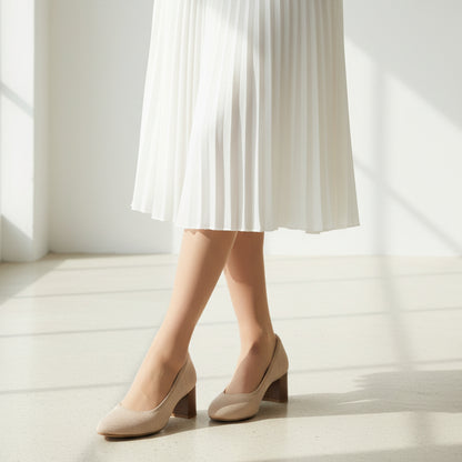 VIVAIA Almond Toe Block Heel