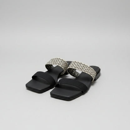 VIVAIA Maya Black Slide Sandals