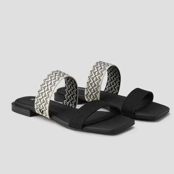 VIVAIA Maya Black Slide Sandals