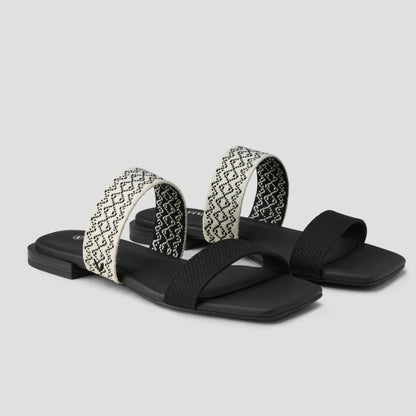VIVAIA Maya Black Slide Sandals
