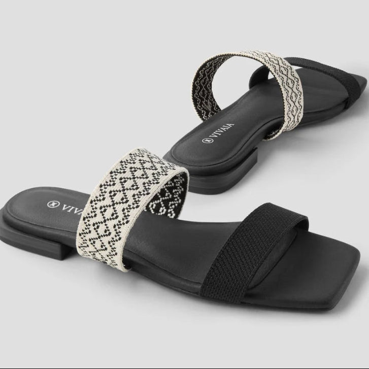 VIVAIA Maya Black Slide Sandals