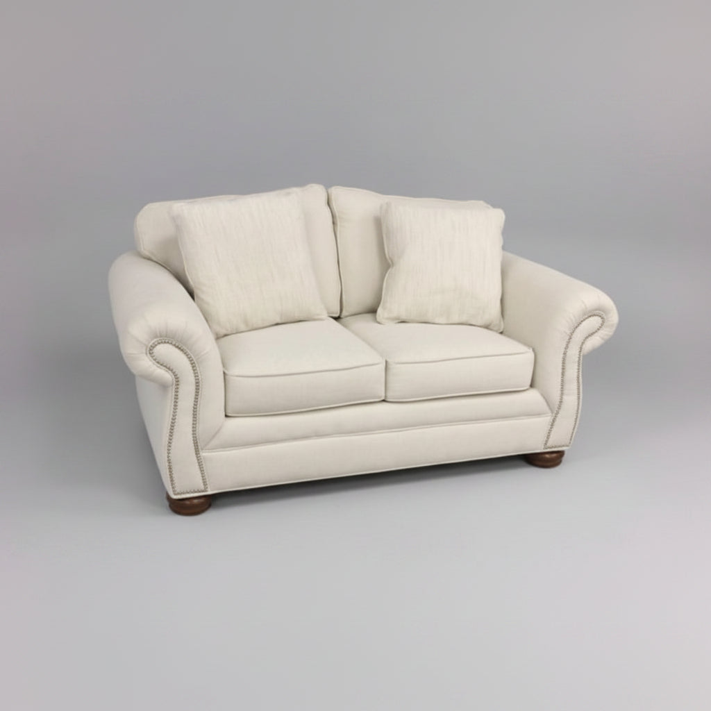 Emerald Craft Cream Fabric Love Seat