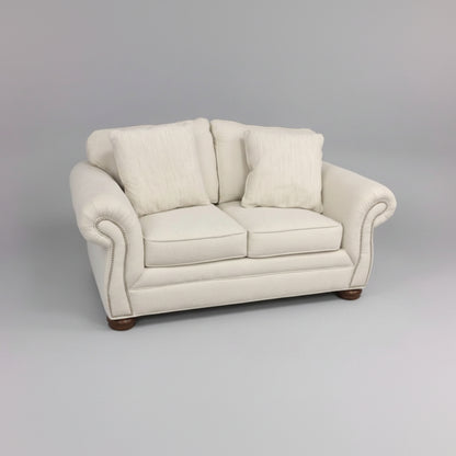 Emerald Craft Cream Fabric Love Seat