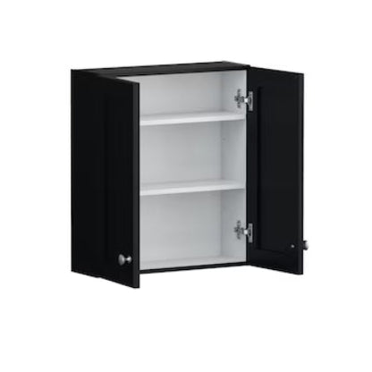 (New) Black Bathroom Wall Cabinet