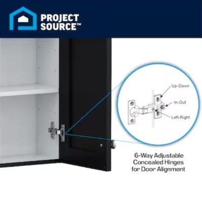 (New) Black Bathroom Wall Cabinet
