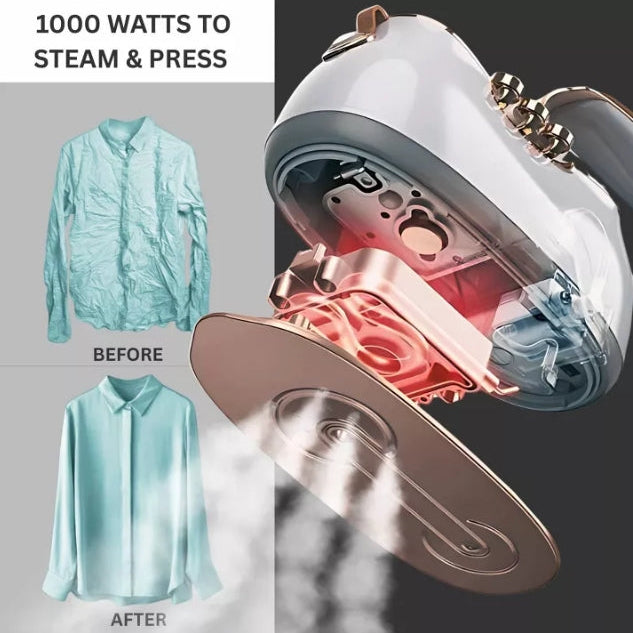 (New) SALAV IS-900 Retro Edition Duopress Steamer and Iron Pearl