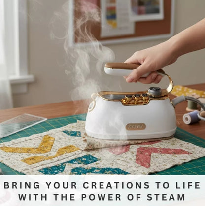 (New) SALAV IS-900 Retro Edition Duopress Steamer and Iron Pearl