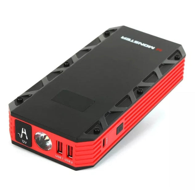 (New) Monster 8000MAH Portable Jump Starter Power Bank and Flashlight