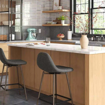 (New) 24.5" Copley Counter Height Barstool with Footrest Dark Gray