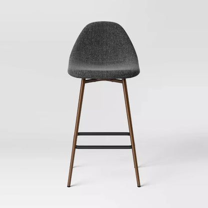 (New) 24.5" Copley Counter Height Barstool with Footrest Dark Gray