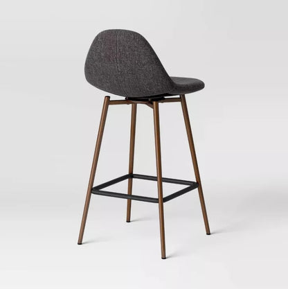 (New) 24.5" Copley Counter Height Barstool with Footrest Dark Gray