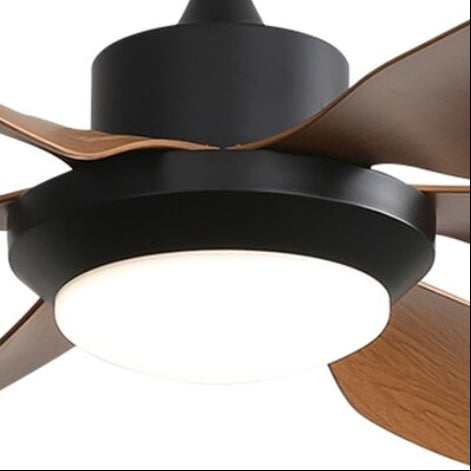 Flynama Ceiling Fan 54-in Black with ABS Blades LED Ceiling Fan With Light 6 -Blade