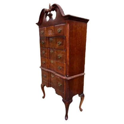 Queen Anne Style Highboy Dresser/Hutch