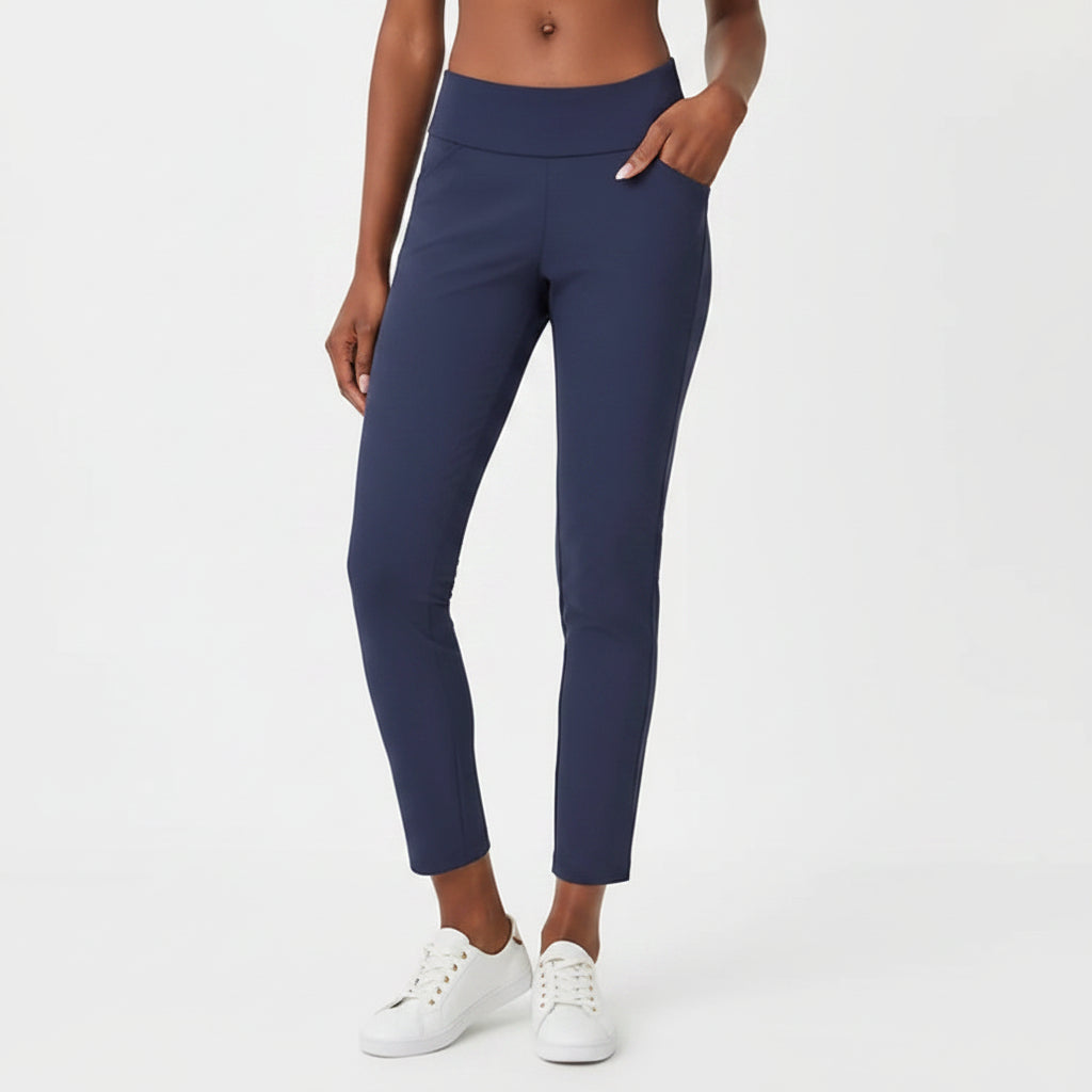(New with Tags) UPF 50+ Luxletic 28" Corso Pant - Navy Blue Size 14