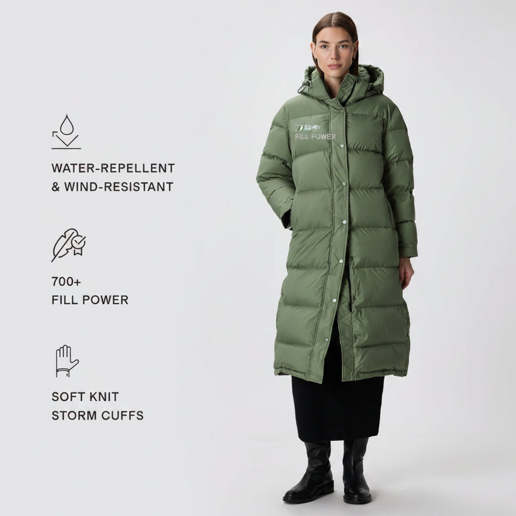 (New with Tags) Responsible Down Long Puffer Jacket Size M