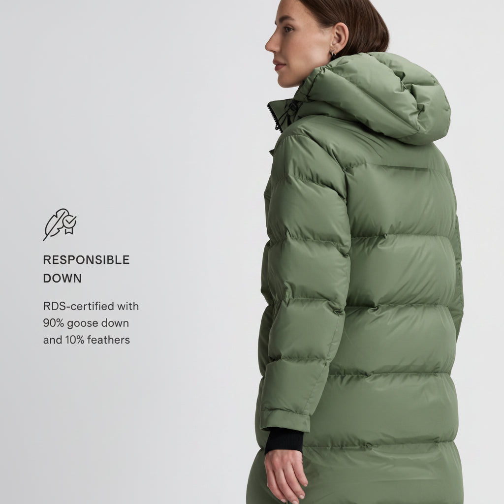 (New with Tags) Responsible Down Long Puffer Jacket Size M