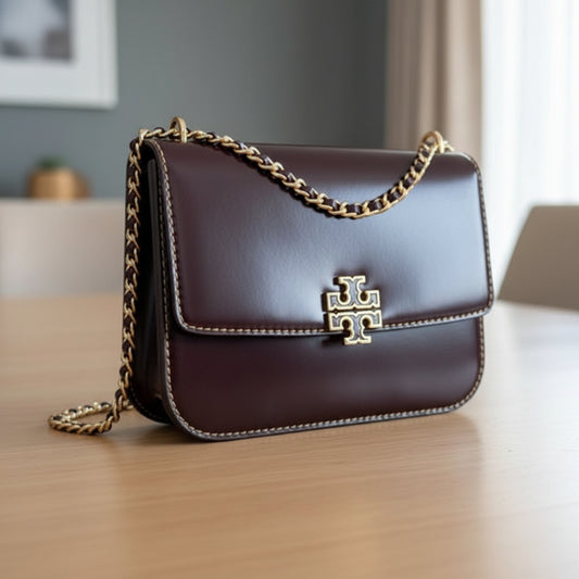 (New with Tags) Tory Burch Britten Tempranillo Shoulder Bag
