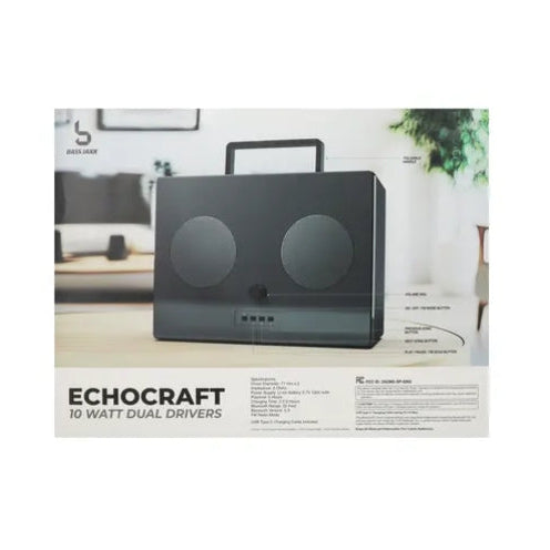 Bass Jaxx™ Echocraft Boombox 10W Dual Drivers Wireless Speaker