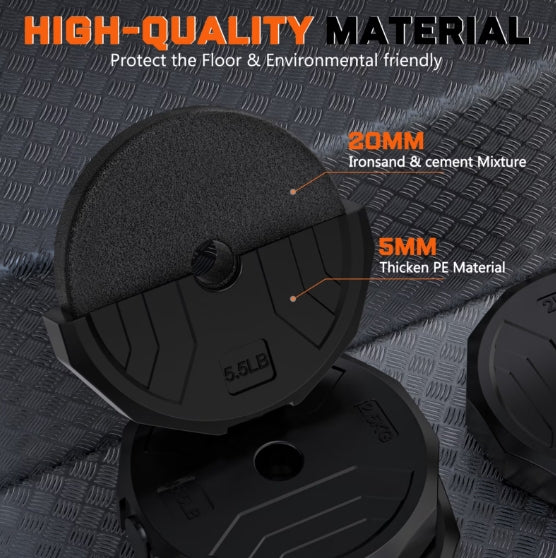 (New) GIKPAL 66lb 4-in-1 Adjustable Dumbbells Set Free Weight Set
