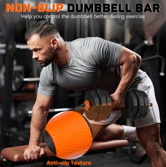 (New) GIKPAL 66lb 4-in-1 Adjustable Dumbbells Set Free Weight Set