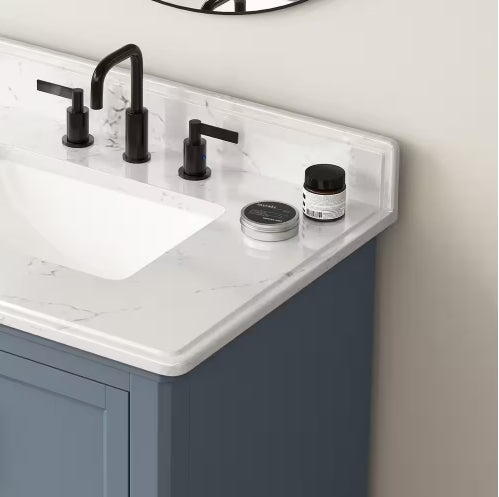 Rawsonville Single Sink Freestanding Steel Blue Bath Vanity
