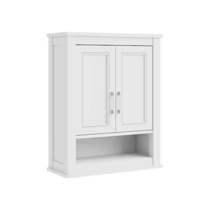 (New) Allen + Roth Crest Hill White Soft Close Bathroom Wall Cabinet