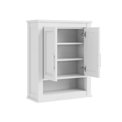 (New) Allen + Roth Crest Hill White Soft Close Bathroom Wall Cabinet