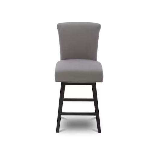 (New) Upholstered Swivel Wood Bar Stool