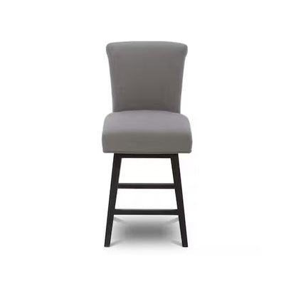 (New) Upholstered Swivel Wood Bar Stool