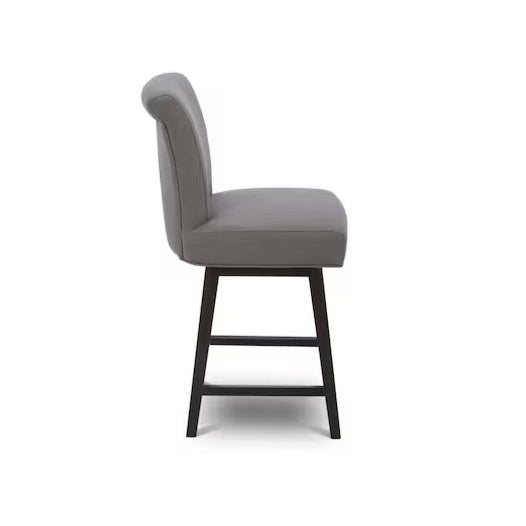 (New) Upholstered Swivel Wood Bar Stool