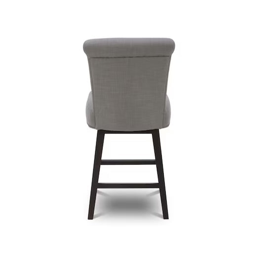 (New) Upholstered Swivel Wood Bar Stool