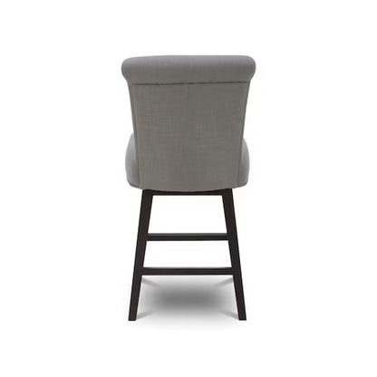 (New) Upholstered Swivel Wood Bar Stool