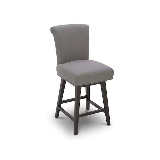 (New) Upholstered Swivel Wood Bar Stool