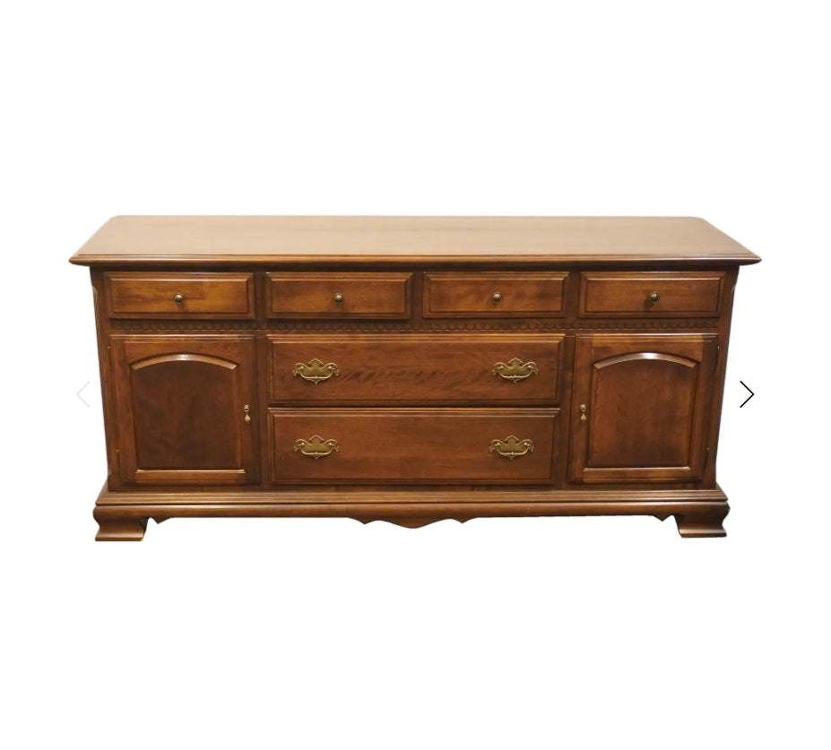 Ethan Allen Classic Manor Solid Maple Triple Door Dresser