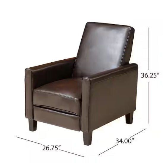 Darvis Black Club Chair Recliner