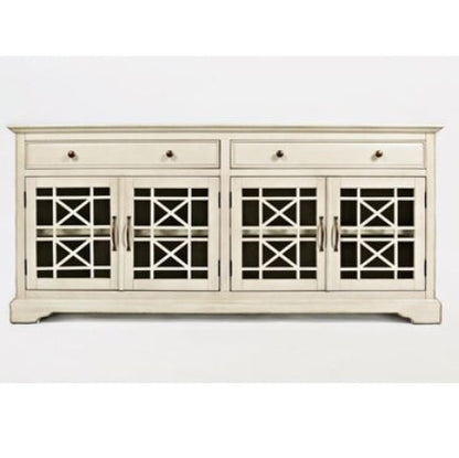 Benzara Antique Cream Contemporary/Modern Composite Media Cabinet