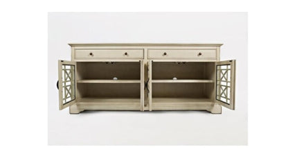 Benzara Antique Cream Contemporary/Modern Composite Media Cabinet