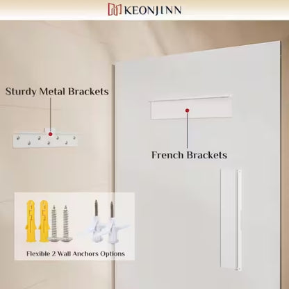 Rectangular Beveled Frameless Wall Mount Bathroom Vanity Mirror Decorative Wall Accent Mirror