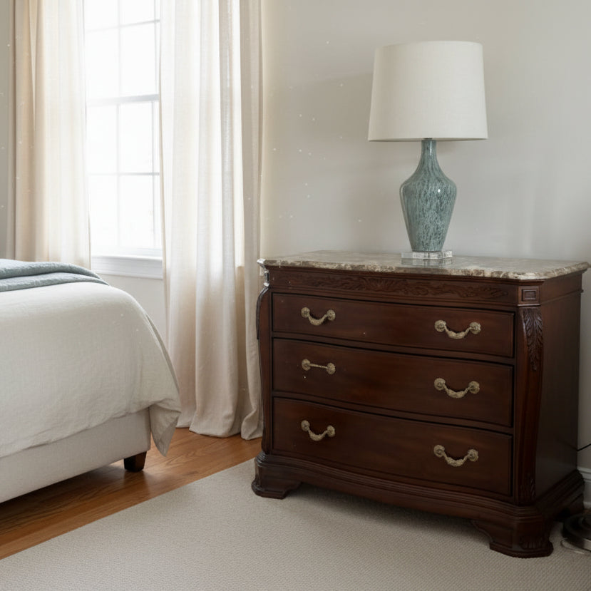 Bob Mackie Marble Top Nightstand