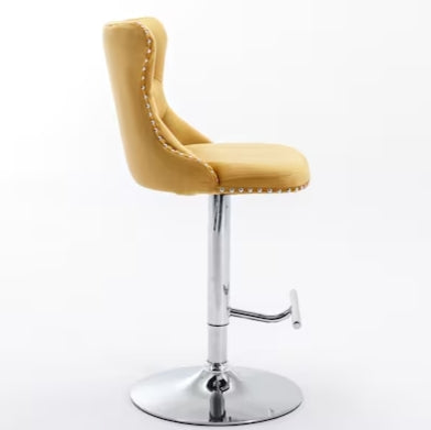 Leverick Swivel Velvet Barstools