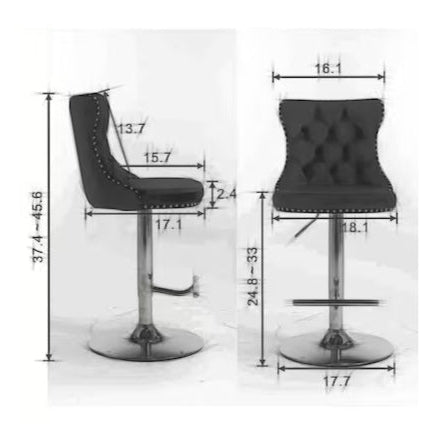 Leverick Swivel Velvet Barstools