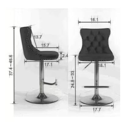 Leverick Swivel Velvet Barstools