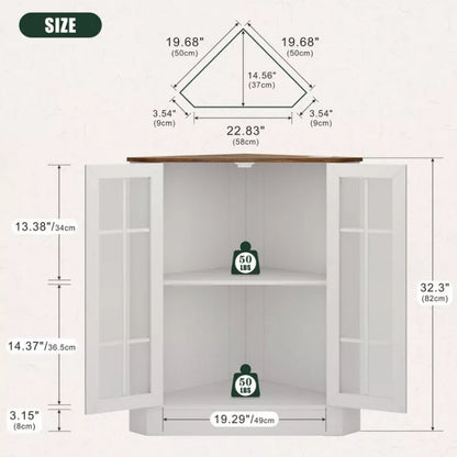 Fredees Farmhouse Corner Cabinet