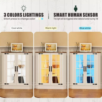 Fredees Farmhouse Corner Cabinet