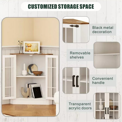 Fredees Farmhouse Corner Cabinet