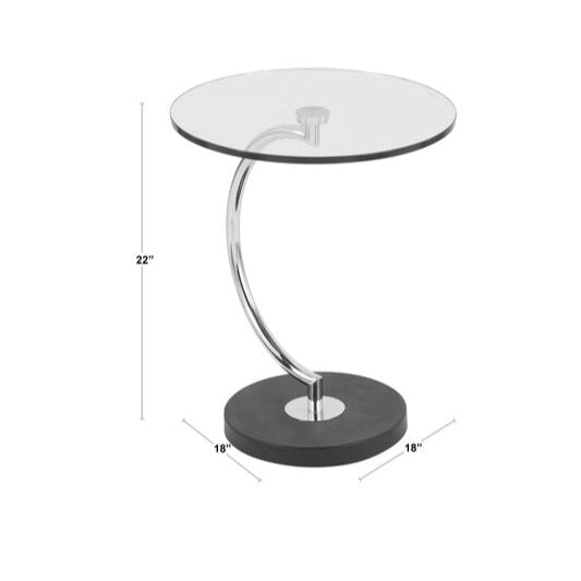 LumiSource C Clear Glass Modern Coffee Table